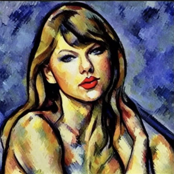 Taylor Swift in the style of Paul Cezanne     20